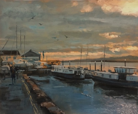 "Topsham Moorings" 30 x 25cm
£350 framed SOLD